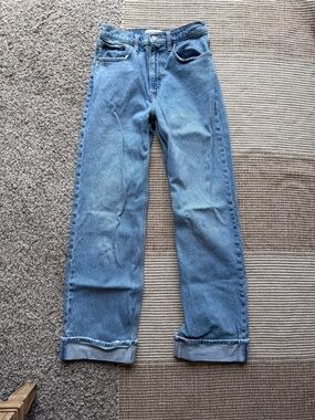 Abercrombie & Fitch Light Blue Straight-Leg Women’s Jeans